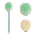 thumbnail image 3 of Unique Bargains 1pc Long Handle Double Sided Bath Brush Back Scrubber Green, 3 of 6