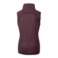 thumbnail image 3 of Women's Cutter & Buck  Heather Maroon Texas A&M Aggies Vault Mainsail Sweater-Knit Full-Zip Asymmetrical Vest, 3 of 3
