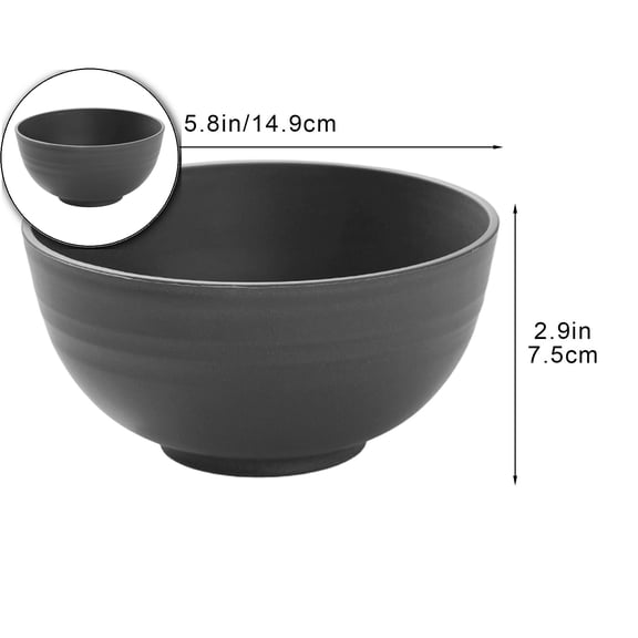 Cereal Bowls, Unbreakable and Reusable Light Weight Bowl for Rice Noodle Soup Snack Salad Fruit Dishwasher Safe, Microwave Safe