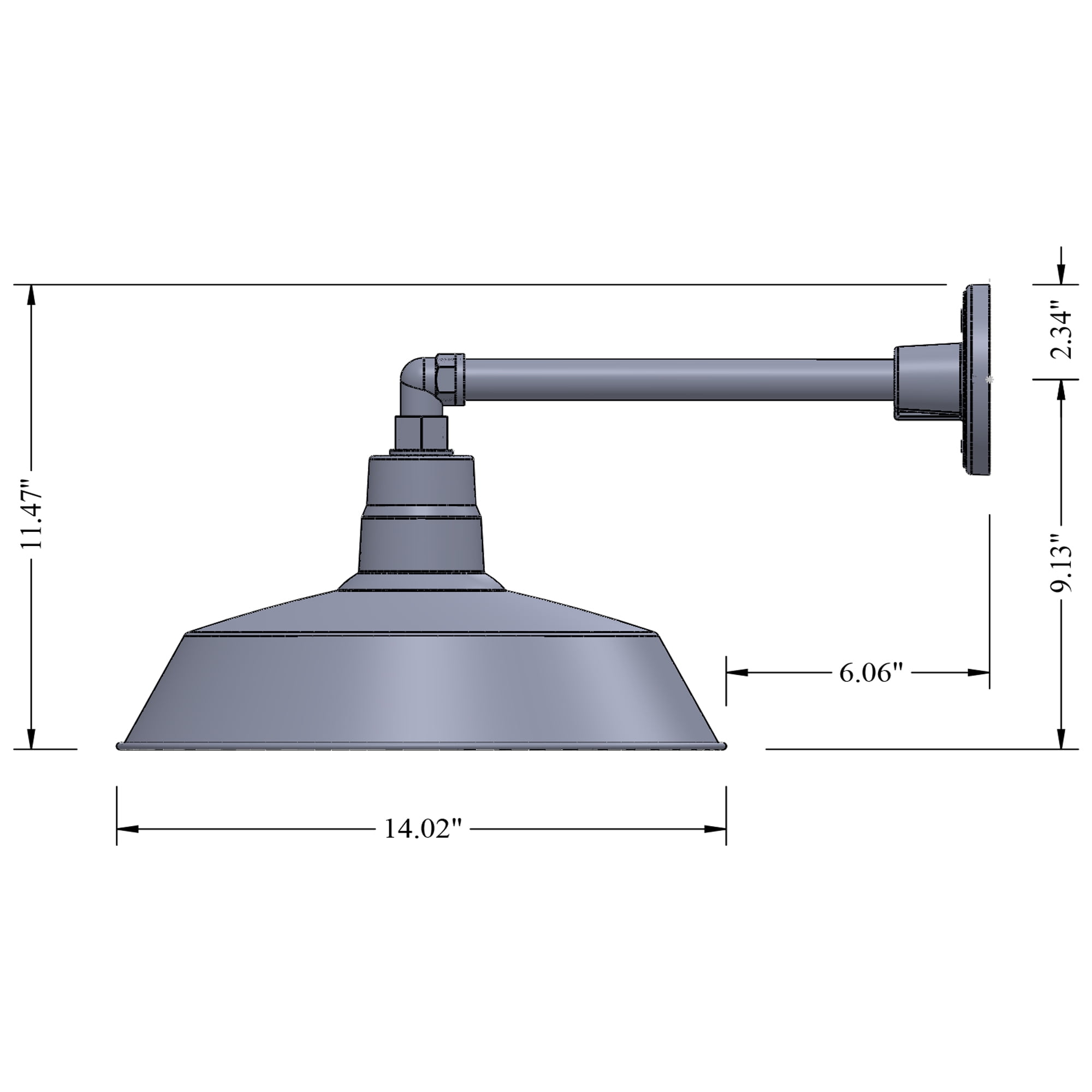 Straight arm outdoor barn light deals