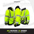 thumbnail image 4 of Sudadera con capucha SafetyShirtz SS360 Hi Vis para hombre, 3XL, clase 3, ANSI, 4 of 7