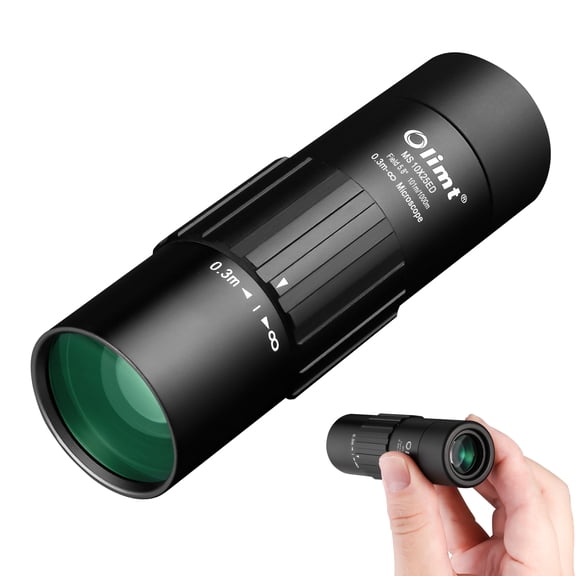 Monocular Telescope 10x25, Compact Mini Pocket Size Handheld Portable Waterproof for Adults