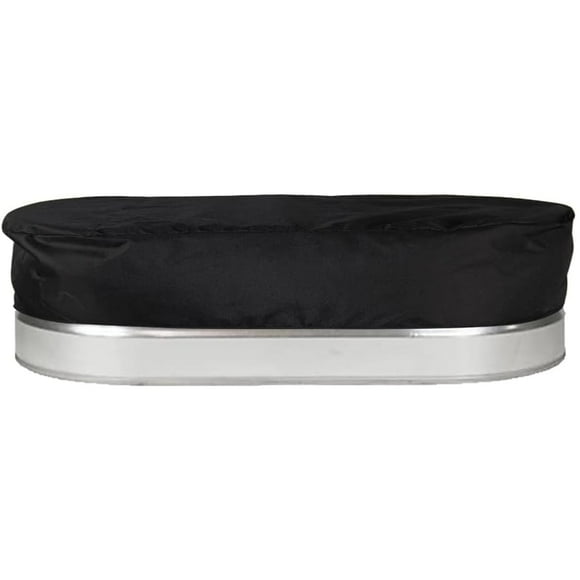 4FT 6/8ft Oval Metal Stock Tank Cold Plunge Pool Cover Waterproof Heavy Duty Round Ended Water Stock Tank Ice Bath Cover for Outdoor Homemade Pool Hotub Bathtub - 4FT