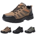 thumbnail image 2 of NOKIO Men's Hiking Shoes Wate𝗋proof Non-S𝗅ip Outdoor Sneakers Breathable Wide Width Sport Shoes Mid Top 𝖫a𝖼e Up Athlet𝗂c Shoes for Camping Climbing Backpacking Running for Back to College, 2 of 9