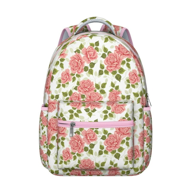Boho Floral Print Students Backpack Durable and Adjustable School Bag with Artistic Sunflower and Daisy Pattern, Perfect for Student and Student, School and Travel