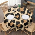 thumbnail image 3 of Leopard Print Pattern Round Tablecloth 60" X 60",Wrinkle Wipeable Table Cloth for Kitchen Dining Room Picnic Patio Party, 3 of 6
