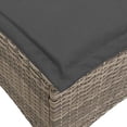 thumbnail image 5 of vidaXL Tabourets de Jardin avec Coussins 2 Pcs Gris 55x55x36 cm Poly Rotin, 5 of 5