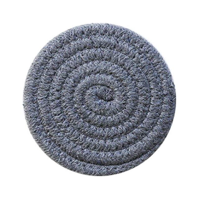 Juego de posavasos, hilo de algodón puro tejido redondo para bebidas calientes, juego de posavasos de 4 por 4.5 pulgadas, protege los muebles del exceso de condensación y arañazos (gris oscuro) Sailing Electrónica