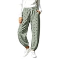 thumbnail image 4 of ClodeEU Women's Polka Dot Print Drawstring High Waist Jogger Pants,Casual Tapered Ankle Sweatpants with Pockets ,Women's Plus S, 4 of 8
