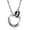 silver, variant on Möbius strip men's necklace, double-ring black onyx pendant necklace, silver interlocking ring men's necklace, holiday jewelry gift, for boyfriend or husband.