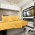 thumbnail image 3 of Clara Clark RV/Short Queen Sheets Set, Bed Sheets for Campers Bedding, Hotel Luxury Soft Microfiber 4 Peice, Yellow, 3 of 7