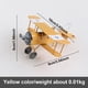 thumbnail image 5 of Wosthever Modelo de avión vintage, modelo de simulación con texturas claras, salas de estudio, mesas y barras, modelo de hierro Decoración del hogar amarillo, 5 of 6