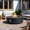 Black, variant on MOALCOFER 35" Outdoor Fire Pit Table,Round Propane Fire Pit,Water Ripple Design,Grey