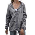 thumbnail image 5 of Womens Raincoat Windbreaker Waterproof Lightweight Packable Hooded Rain Jacket S-XXL, 5 of 5