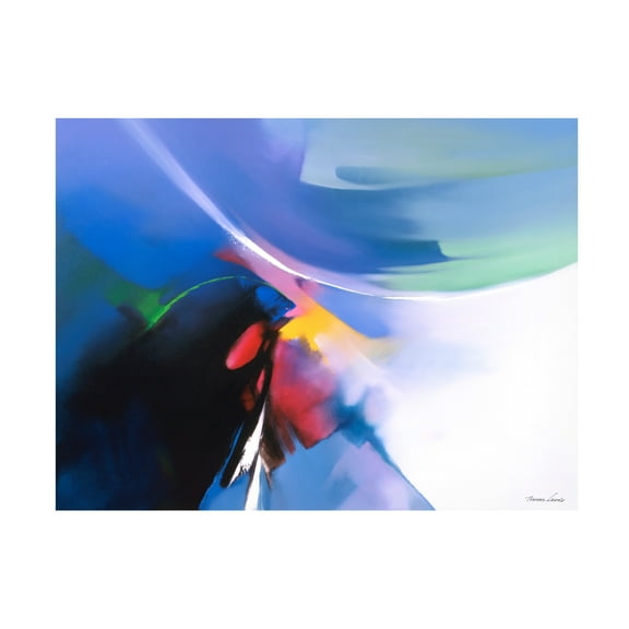 Canvas Wall Art - Thomas Leung 'Dancing Color 1' Wall Art for Living Room, Bedroom, or Office Décor by Trademark Fine Art - 19 x 14 Inches