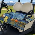 thumbnail image 3 of Whosucclay Van Gogh Style Swirls Carts Cushion Towel Blanket, Portable 4 Convenient Pockets Seat Cover Cushion Protector for Club Car EZGO 2 Passenger Seat Golf Cart, 3 of 9