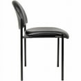 thumbnail image 3 of Lorell Relevance LLR69607 Vinyl Reception Guest Chair, Black, 3 of 6