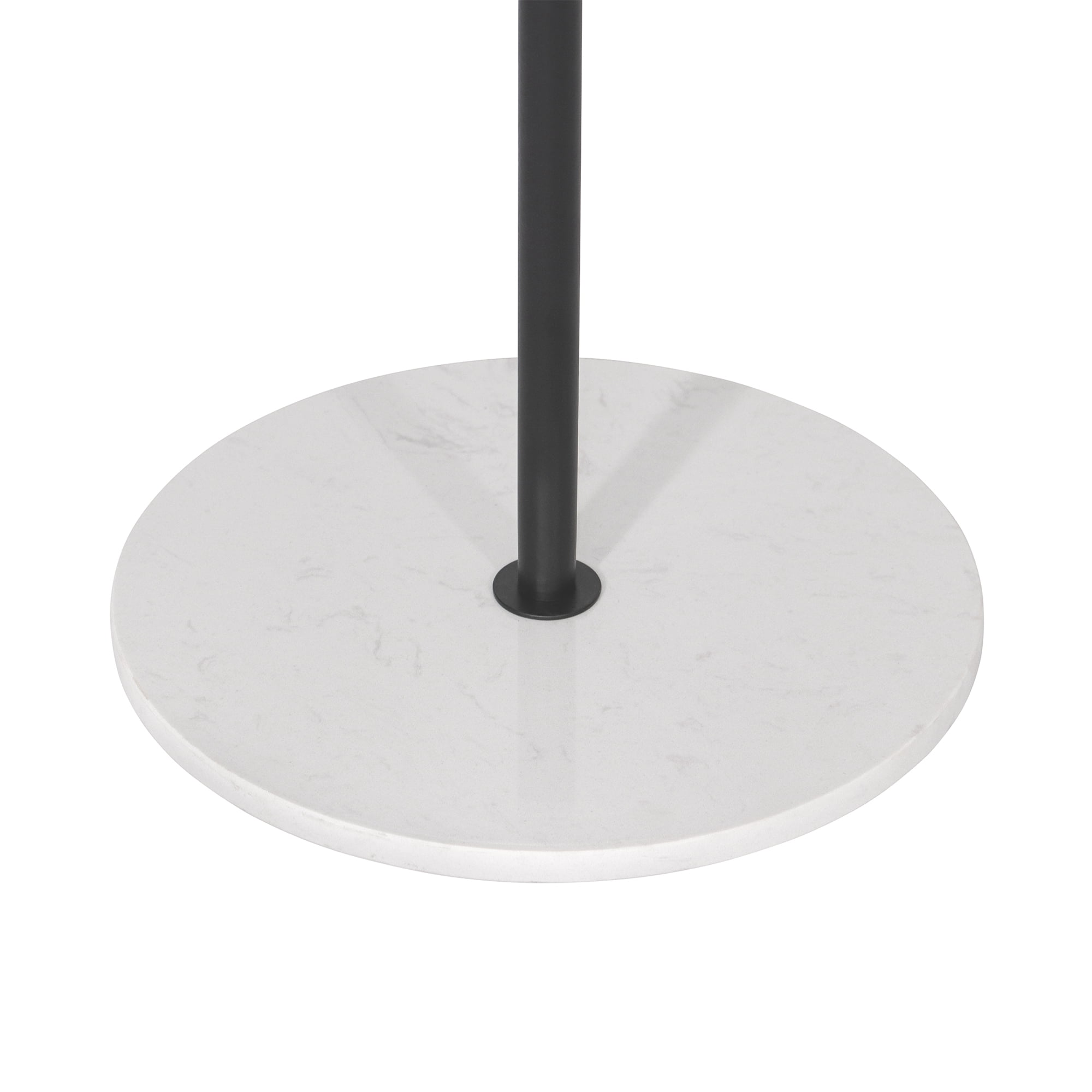 Abble Coat Rack 6 Hooks 64.5 in Freestanding Metal Coat Rack Coat and Hat Hanger Organizer Rack Garment Stand with White Stone Base for Home, Office, Entryway, Hallway, Black