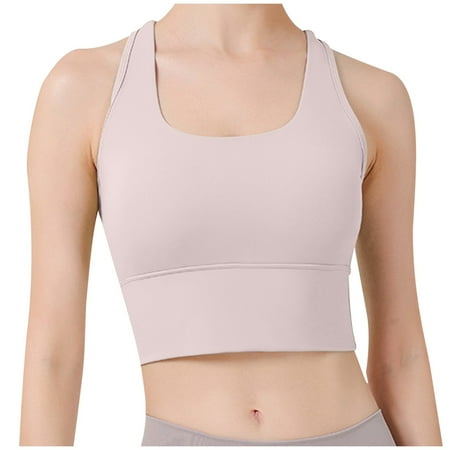 ATOYSOY Women s Seamless Tank Tops Sports Bra Everyday Bra Camisoles Underwear Push Up Breathable Clearance Comfort Bra Yoga Running Activewear Thin Lightly Wireless Brown S