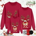 thumbnail image 2 of AWZXDE Christmas Pajamas Bas de Pyjama Familial Assortis pour Papa et Enfants Chandails en Molleton à Manches Longues Tenue de Vacances Col Rond Festif Hommes,G, 2 of 4