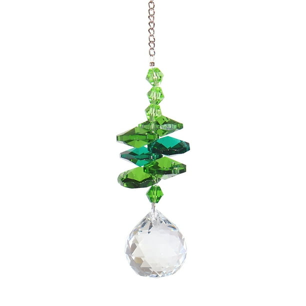 Crystal Windchimes Indoor Outdoor Wind Chimes Garden Yard Decoration () Verde