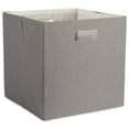thumbnail image 1 of Design Imports CAMZ36652 11 x 11 x 11 Po. Cube de Rangement Carré en Polyester Gris, 1 of 12