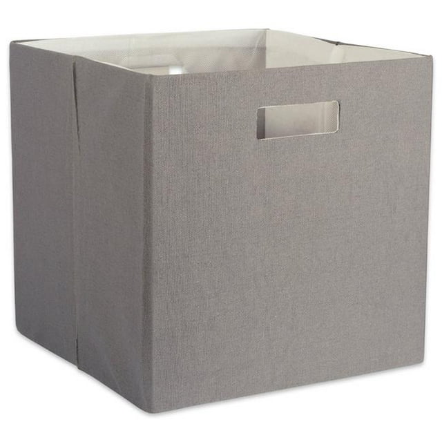 Design Imports CAMZ36652 11 x 11 x 11 Po. Cube de Rangement Carré en Polyester Gris