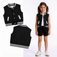 thumbnail image 2 of YOUYEDIAN Kids Sweatsuit Sleeveless Button Down Vest and Casual Solid Color Shorts Set, 2 of 5