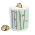 thumbnail image 2 of Christmas Piggy Bank, Birds Celebration Xmas Tree with Snowy New Year Inspiration Illustration, Ceramic Coin Bank Money Box for Cash Saving, 3.6" X 3.2", Seafoam Coral, by Ambesonne, 2 of 4