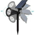 thumbnail image 2 of Lumières Solaires Lumineuses pour Allée, Projecteurs Extérieurs Étanches IP65 du Crépuscule à l'Aube avec Modes de Luminosité Réglables pour Éclairage Paysager, 2 Packs, Installation Facile, Inclinaison à 180 Degrés, 2 of 5