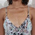 thumbnail image 4 of Layered Bikini Belly Chain Gold Body Chain Bra Body Chains Beach Body Jewelry for Women, 4 of 5