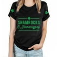 thumbnail image 2 of Outfmvch St Patricks Day Shirt Women St Patricks Day Shirt Womens Tops Wost. Day Funny and Shenanigans Casual T Shirt Casual T Shirt Letters Printed Crew Neck Shirt Wopullover T Shirt Black L, 2 of 7