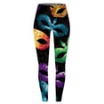 thumbnail image 3 of Womens Carnival Colorful Printing Feather Casual Tight Lifting Leggings Pants Extra Long Leggings for Tall Women Thick Leggings for Women Teacher Skirt Work Leggings for Women plus Size Gothic, 3 of 3