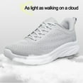 thumbnail image 6 of YHOON Men's Walking Shoes Lightweight Breathable Running Shoes Non Slip Athletic Fashion Sneakers Light Grey Size 10, 6 of 9