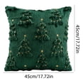 thumbnail image 3 of Christmas Throw Pillow Covers 18x18 Inch, Embroidered Decorative Square Pillowcases, Farmhouse Holiday Cushion Covers for Couch Sofa Living Room Bedroom Outdoor Home Decor, 3 of 8