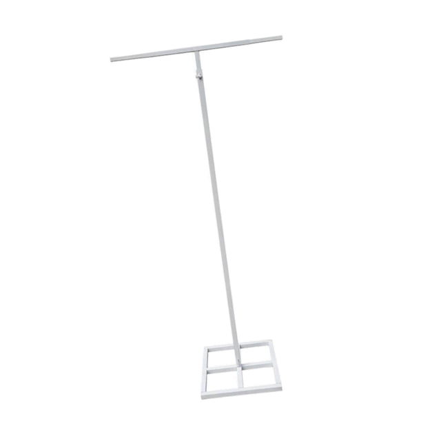 Soporte para telón de fondo de boda en forma de T, altura ajustable, decoración del hogar, decoración navideña, metal Blanco Ancho 80cm