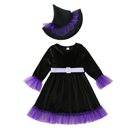 

Toddler Kids Baby Girls Dress Ruffle Long Sleeve A Line Velvet Party Dress with Hats Bandage Dress Girls 14 Baby Girl Sleeveless Dress Lace Dress for Bridesmaid Dresses for Toddler Girls Girls Lace