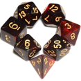 thumbnail image 1 of Juego de dados Dnd de 7 piezas (rojo negro), 1 of 1