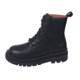 thumbnail image 2 of botas cortas de mujer con cordones en la parte delantera y plataforma de tacón grueso con punta redonda Wmkox8yii ghj2501, 2 of 4