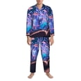thumbnail image 3 of Picia Book Glowing Mushrooms Pattern Men’s Long-Sleeve Sleepwear Set - Soft 2-Piece Loungewear with Pockets, Comfy PJs for Relaxing Nights-XX-Large, 3 of 7
