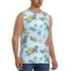thumbnail image 2 of Fotbe Colorful Sea Turtle Men's Camiseta sin Mangas Estampada para Hombres, Playera Casual para Gimnasio, Entrenamiento, Playa-XX-Large, 2 of 7