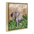 thumbnail image 3 of Stupell Industries Coastal Jungle Life Elephant Gold Floating Frame Canvas Art, 18 x 18, by Paul Brent, 3 of 8