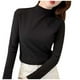 thumbnail image 1 of Heisall Women's Base Layer Shirts Semi-High Neck Solid Color Long Sleeve Fashion Layering Tops, 1 of 3