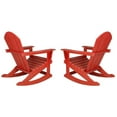 thumbnail image 5 of Afuera Living Traditional Plastic Outdoor Rocking Chair in Red (Set of 2) in Red, 5 of 6