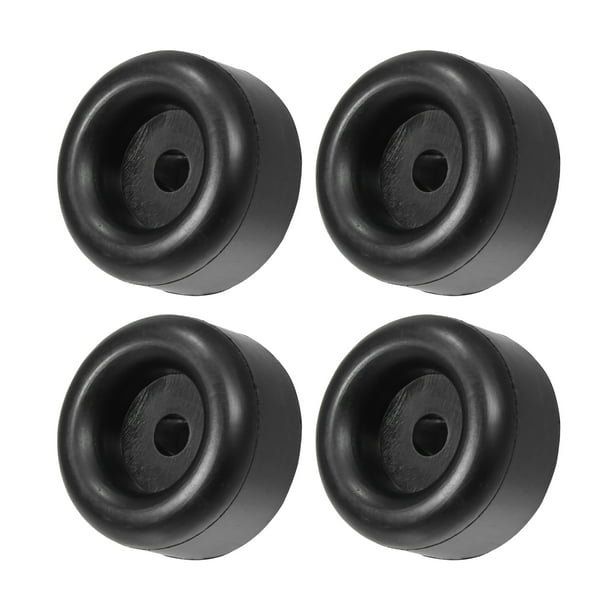 4 topes de goma redondos de 2,11 pulgadas, repuesto de protector para remolque de carga, camión, RV, puerta, rampa, escotilla con orificios para tornillos de 2/5 pulgadas