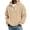 Khaki, variant on Zip Up Hoodie Men Polar Fleece Hooded Sweatshirt Mens Drawstring Long Sleeve Fall Fashion Streetwear