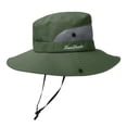 thumbnail image 2 of Ticikt Ladies' Outdoor Sun Hat, Breathable Wide Brim Bucket Hat with Chin Strap for Camping,Army Green, 2 of 5