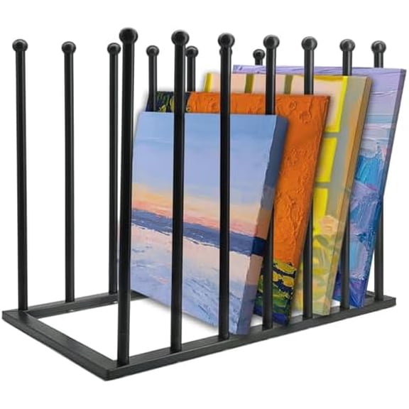 Art Storage Rack, Art Drying Rack, Art Canvas Organizer, Paint Display Rack Metal Easel Display Stands for Canvas Boards, Panels, Prints, Frames, Artworks, Gallery