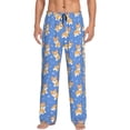 thumbnail image 2 of Goofa Kawaii Corgi Printed Soft Pajama Pants for Men, Wide Leg Comfy Casual Lounge Yoga Pants-Small, 2 of 9
