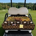 thumbnail image 3 of COEQINE Golf Cart Accessories Seat Covers with 4 Pockets, Foldable Design for Easy Carry Quilted Towel Seat Cover for EZGO Yamaha Club Cars, American Tribal Highland Cow Sunflower Brown, 3 of 8